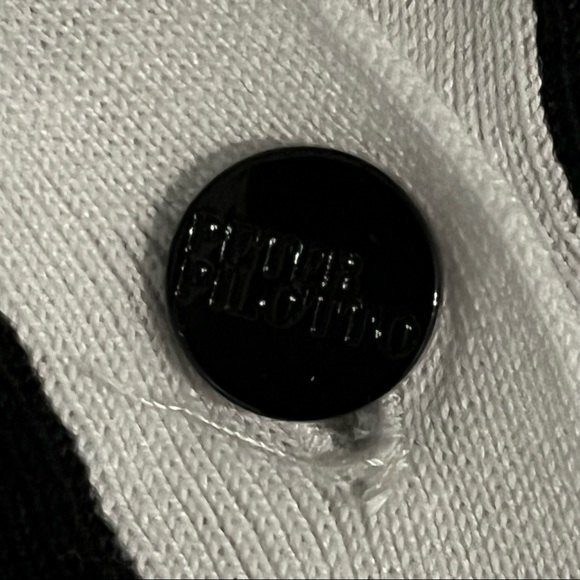 NWT Peter Pilotto for Target Blue White Colorblock Cardigan Sweater Mesh Sleeves - Picture 10 of 10